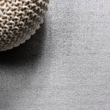 Haze Solid Low-pile Area Rug Light Gray